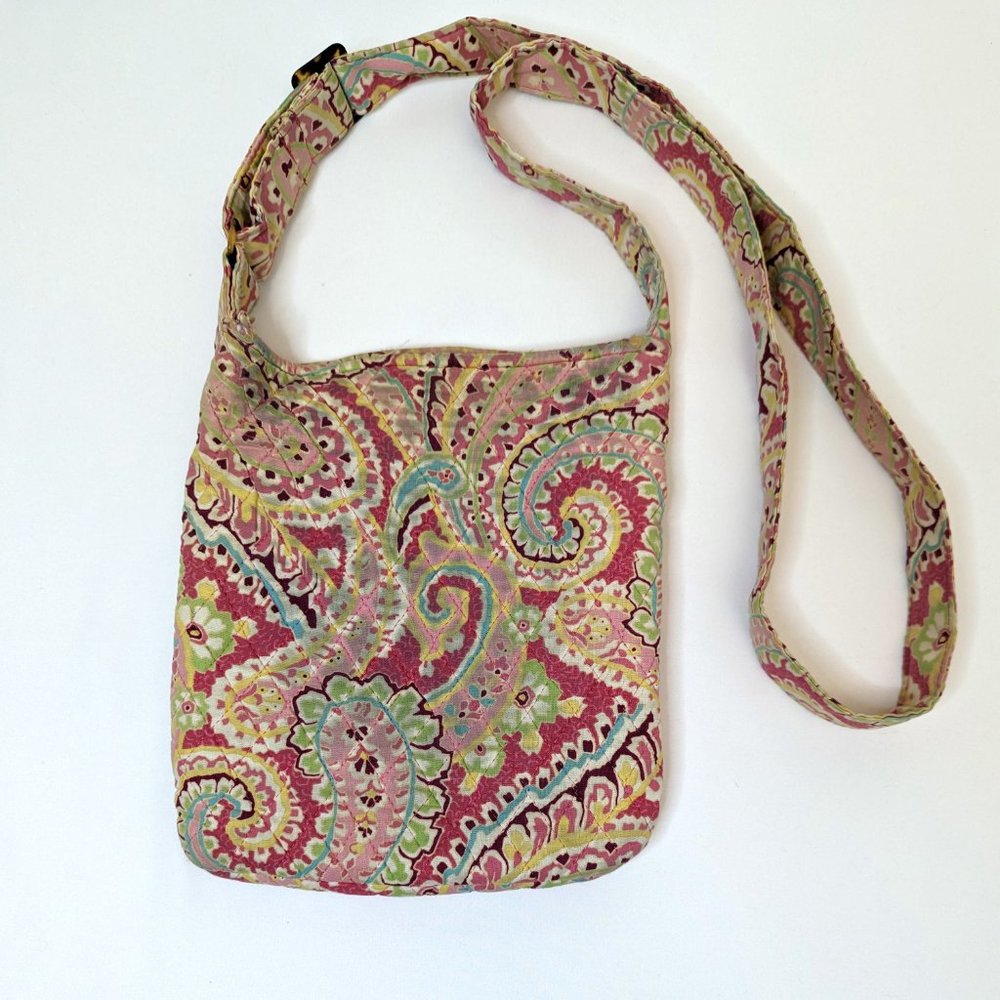 Vera Bradley Hipster Capri Melon Shoulder Bag Purse Crossbody Zip Front Pocket - Picture 3 of 4